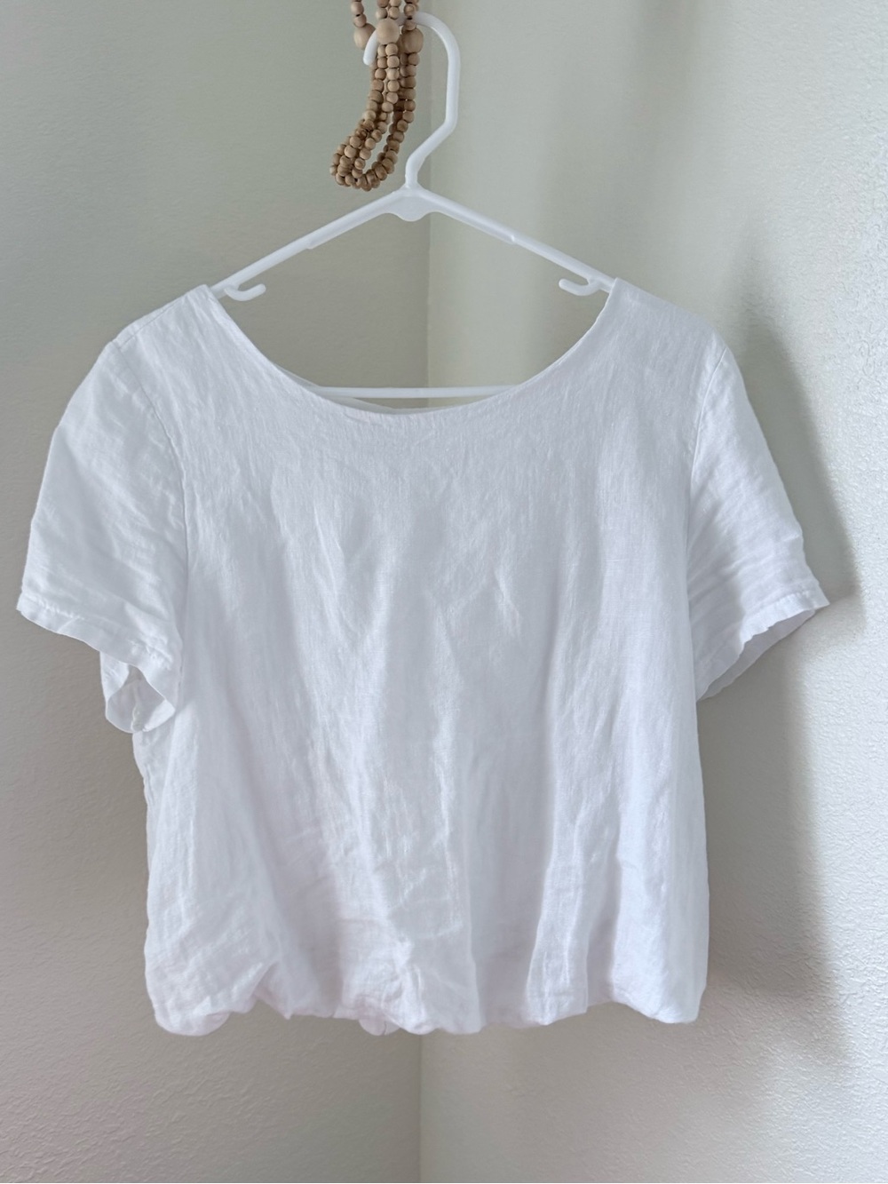Spighe Di Lino White Linen Top